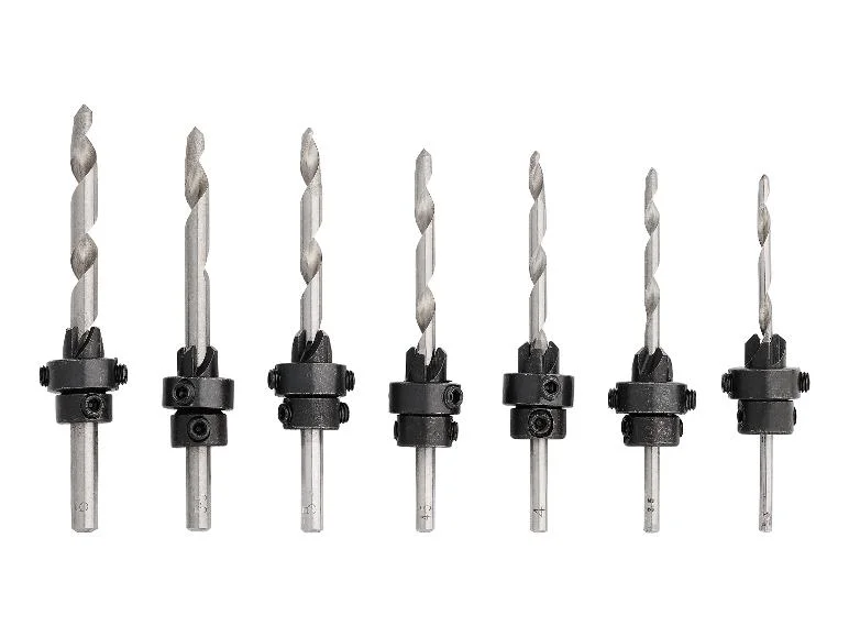 Set de forets fraiseurs, mèches ou fraises coniques