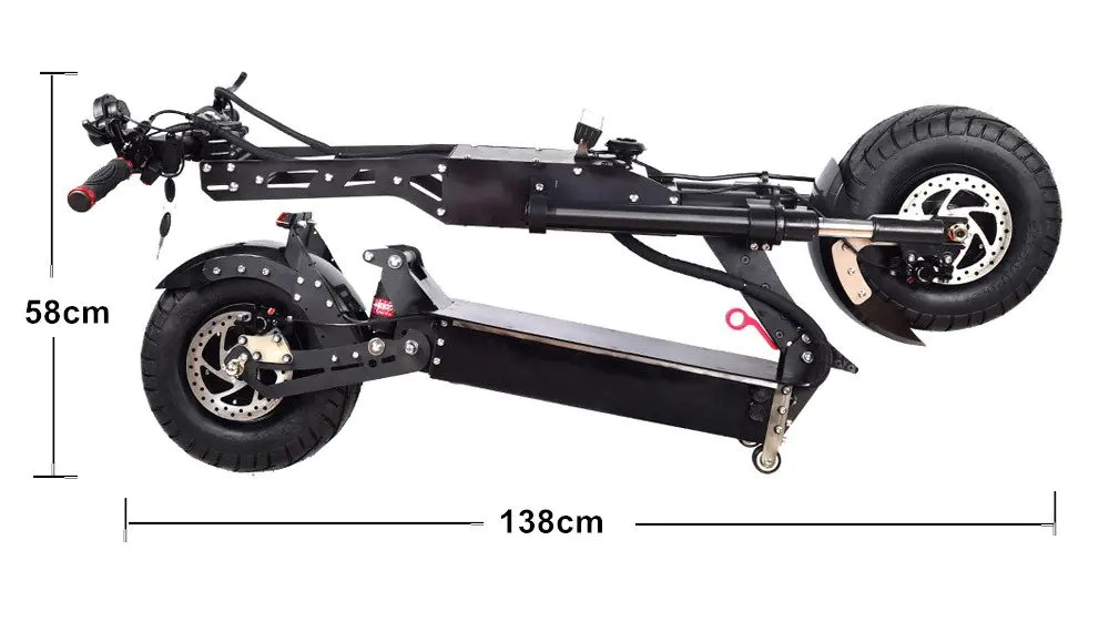 90-150KMFLJ Upgraded Version 13 Inch Wheels 60V 6000W E Scooter
