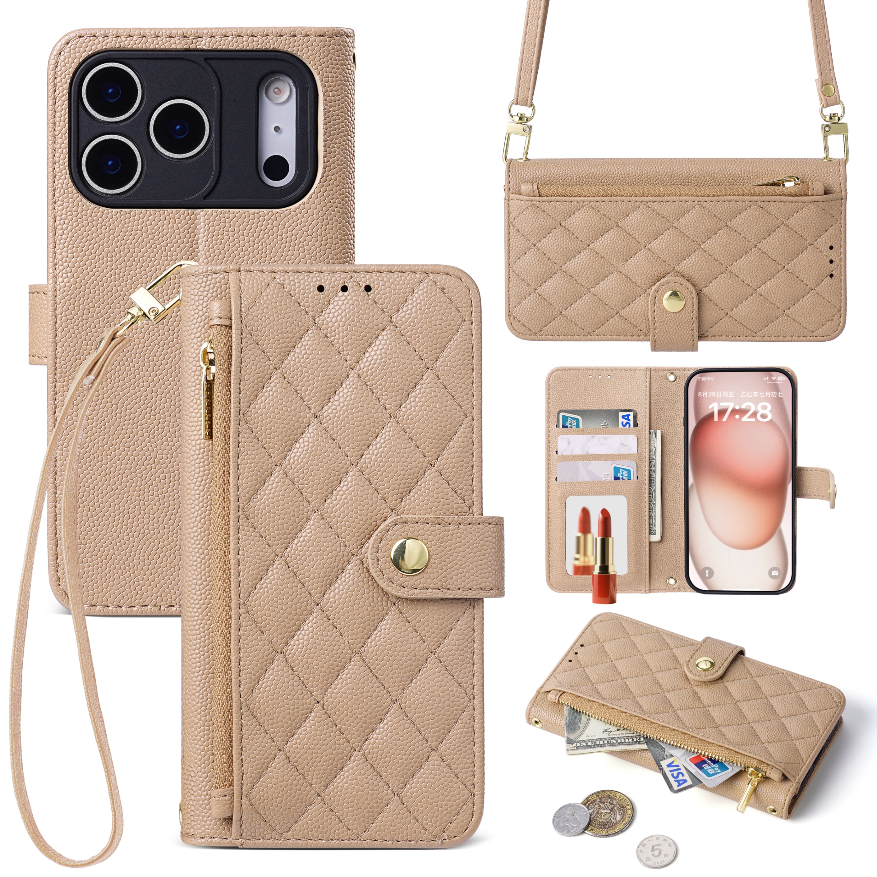 iPhone 18 Pro Max Protective Case Leather - back view