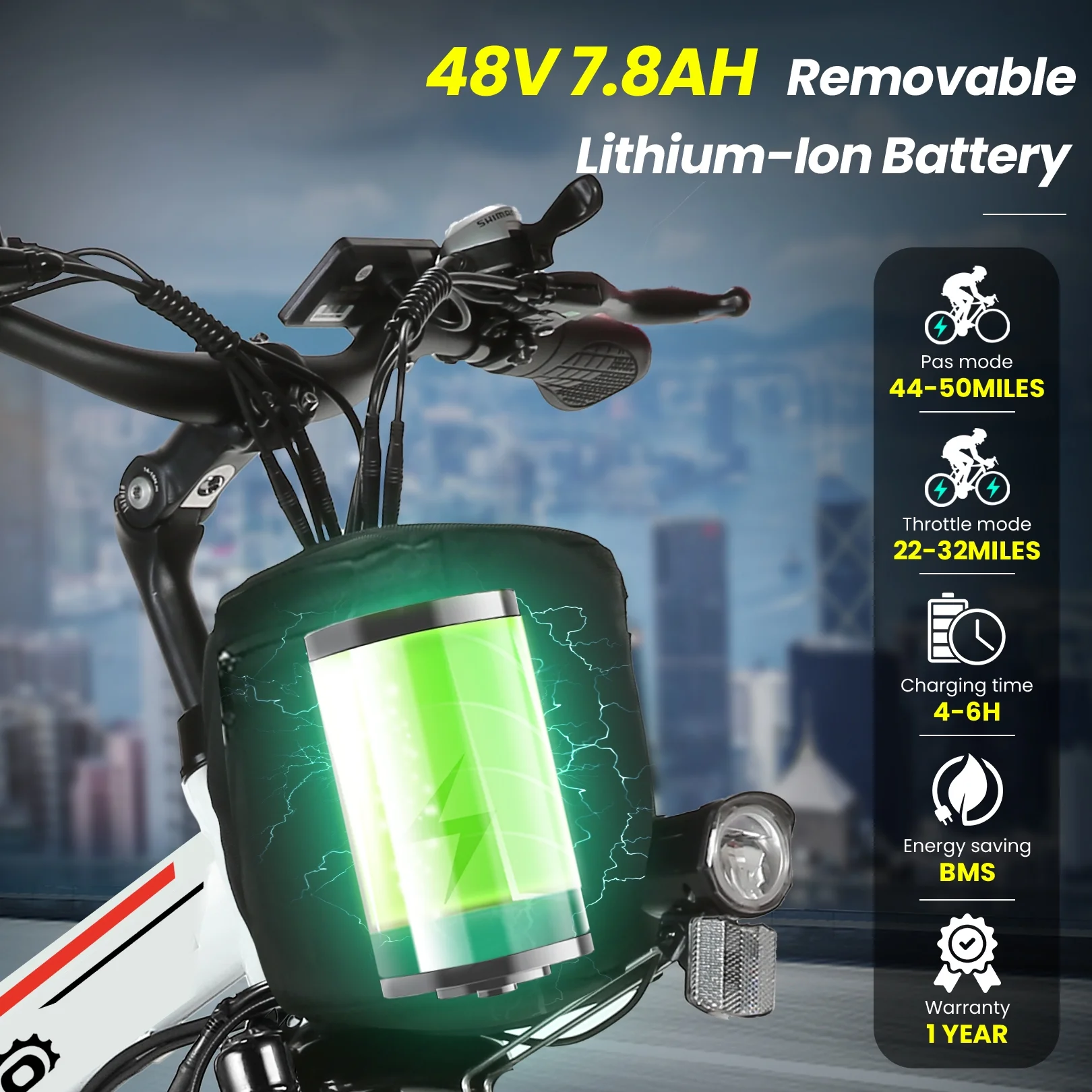 Gocio 26in Folding Electric Mountain Bike, 500W, Full Suspension