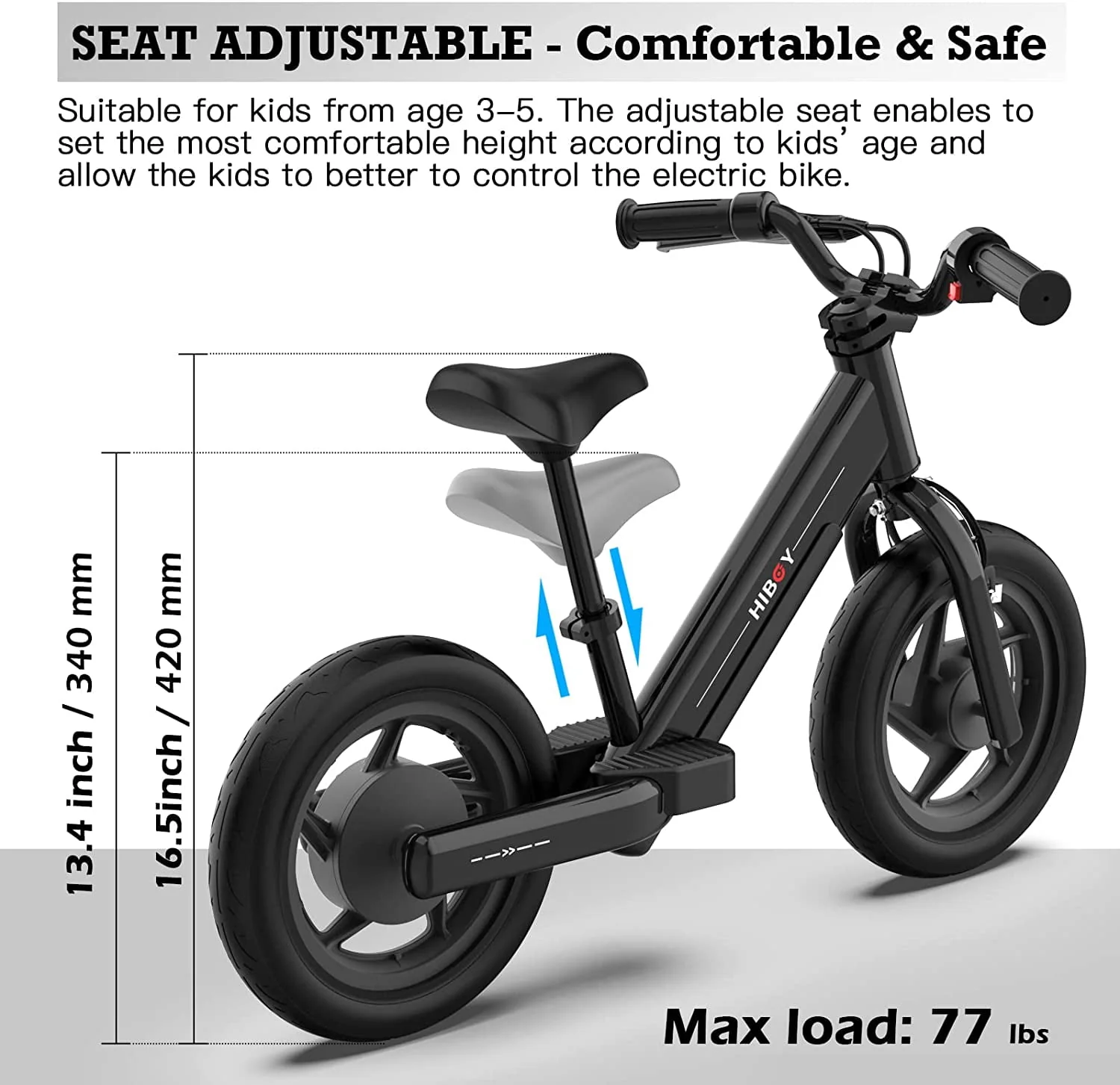 Hiboy BK1 12in Kids Electric Balance Bike, 100W, 24V