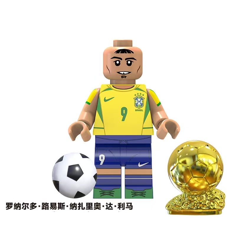 Football star building block toys