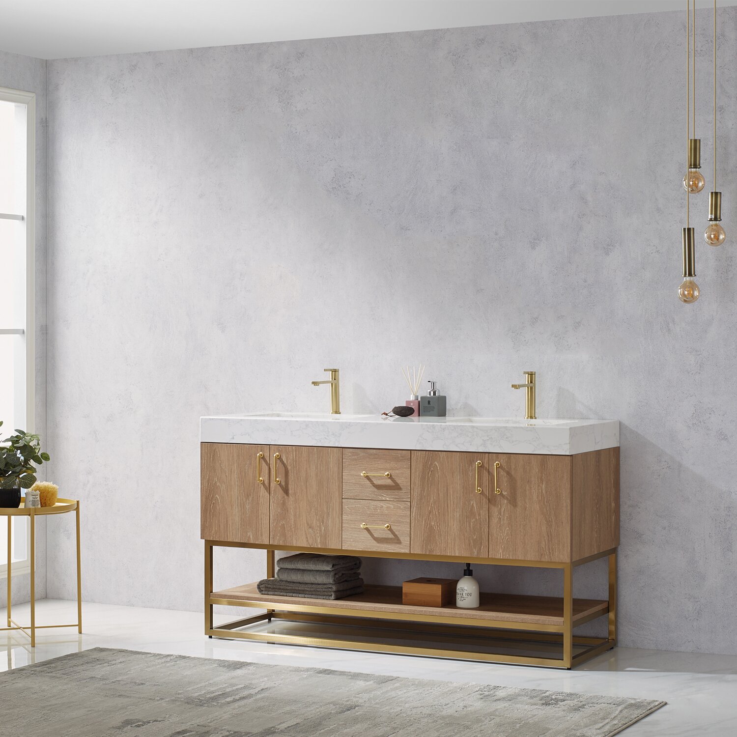 Annice 60" Double Bathroom Vanity Set