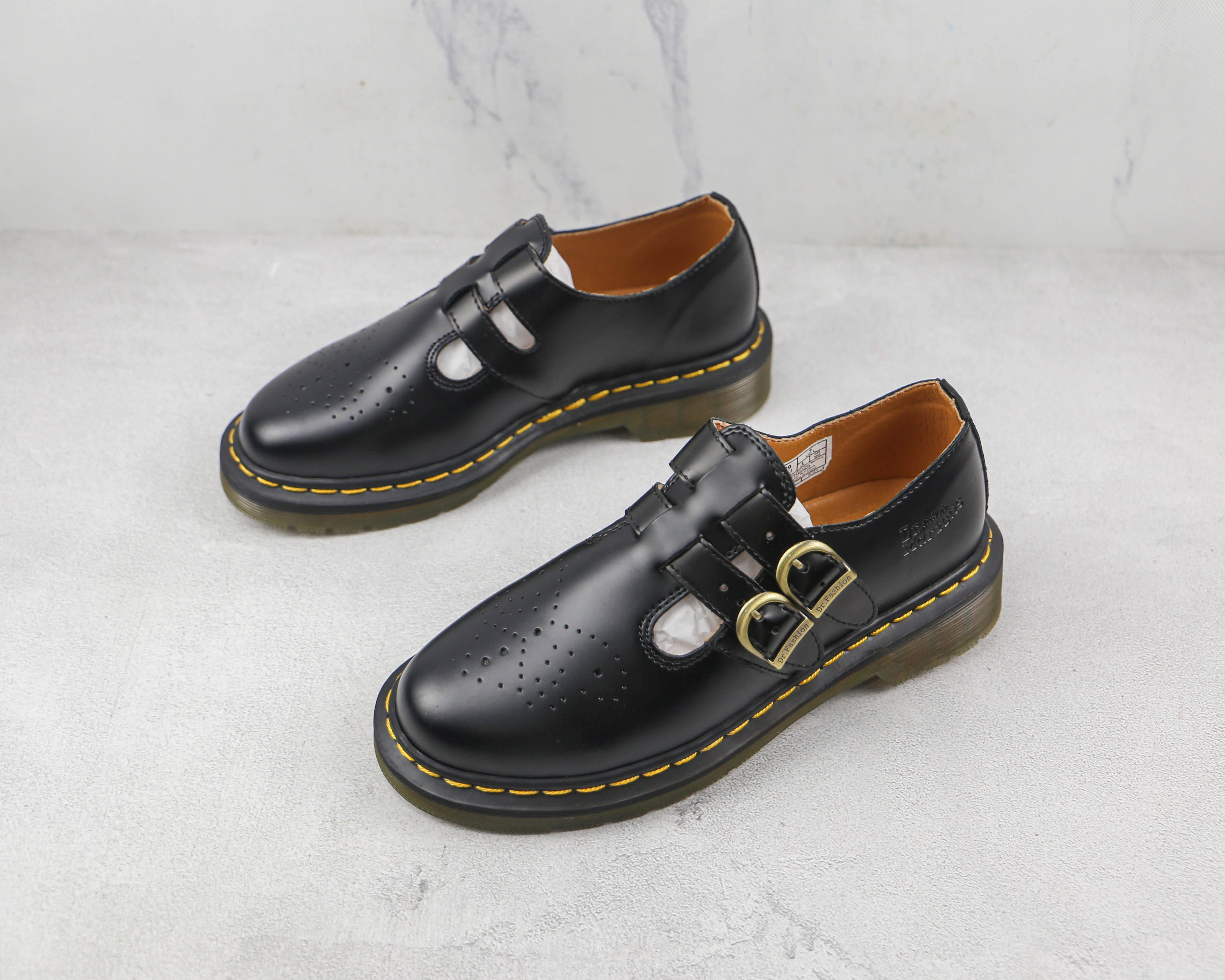 Dr. Martens Black Double Buckle Boots