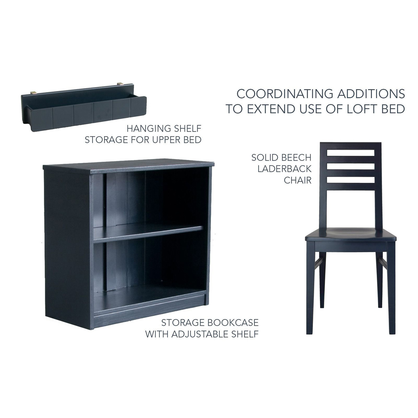 FARGO HIGH SLEEPER LOFT BED WITH FUTON AND STORAGE DESK