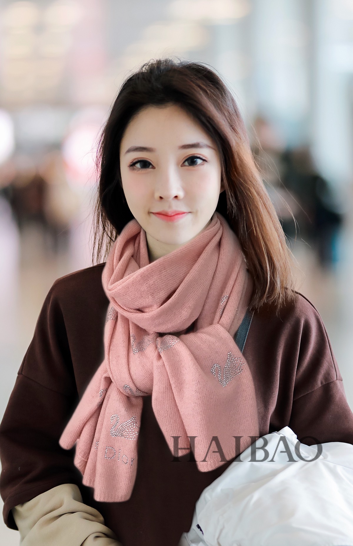 Dior Cashmere Shawl Pink and Ivory product images