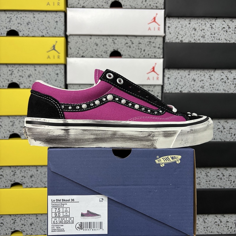 Vans Skool Pink Black Pearl Stud