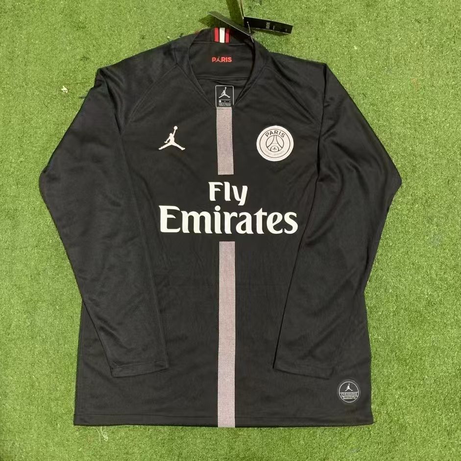 PSG Black Retro Long Sleeves Jersey 18/19