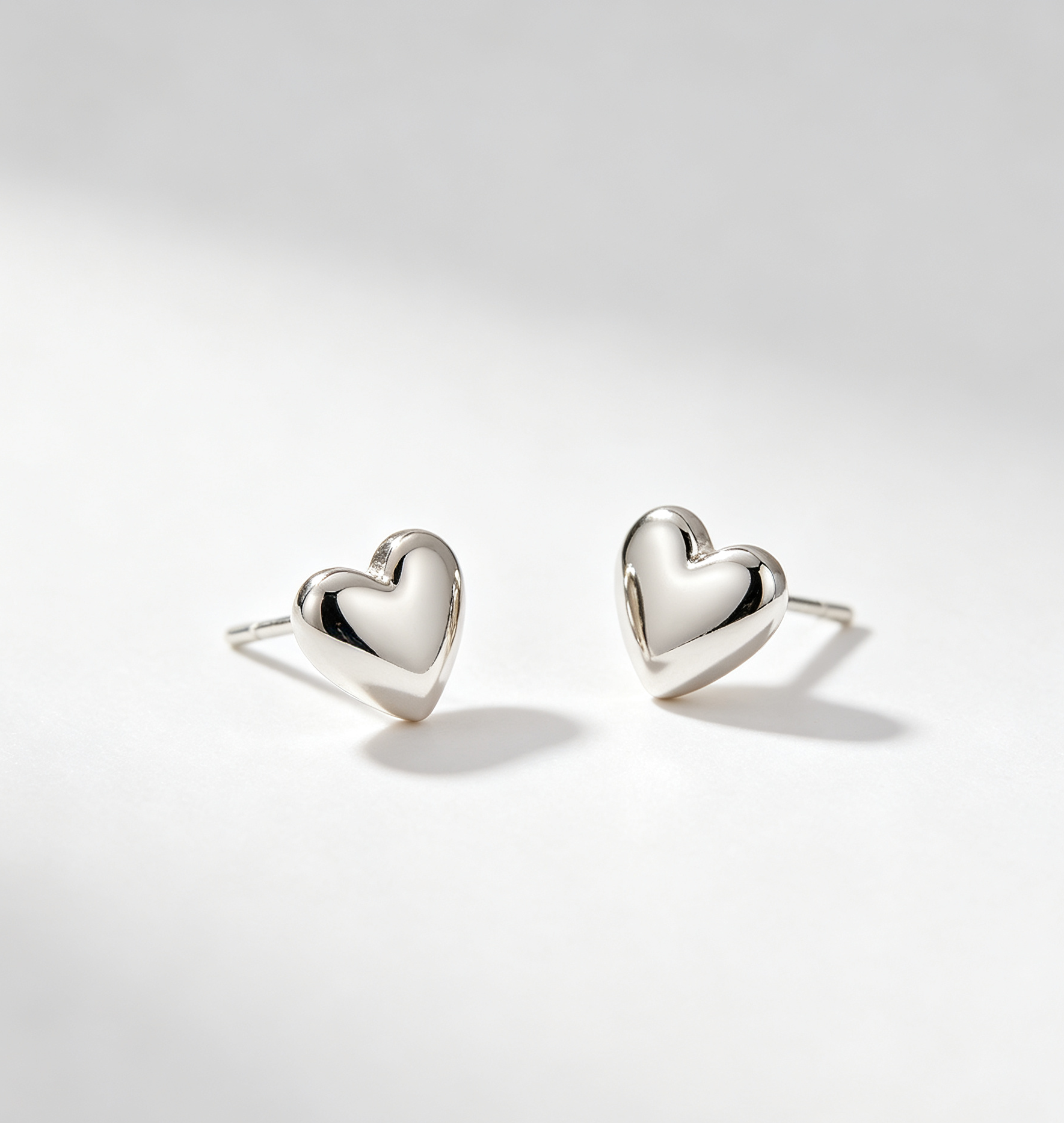 Minimalist Heart Stud Earrings