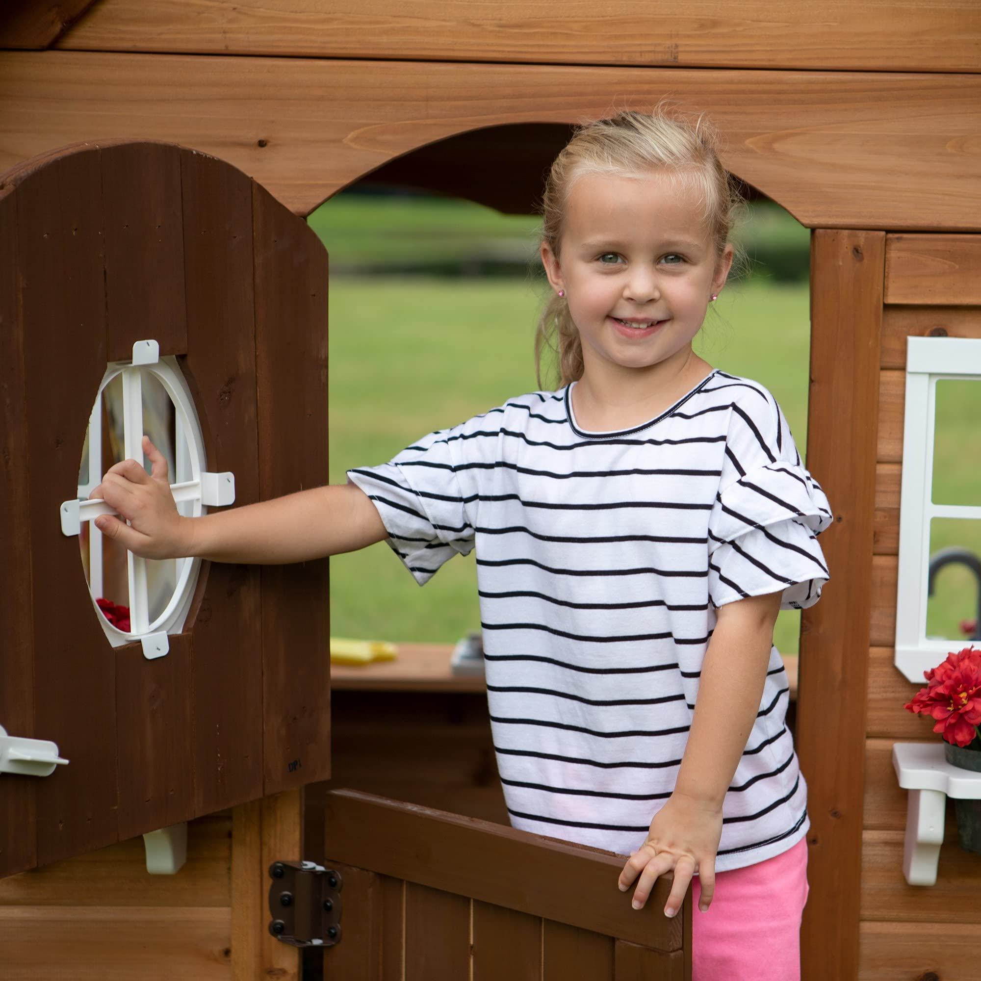 Aspen All Cedar Wooden Playhouse