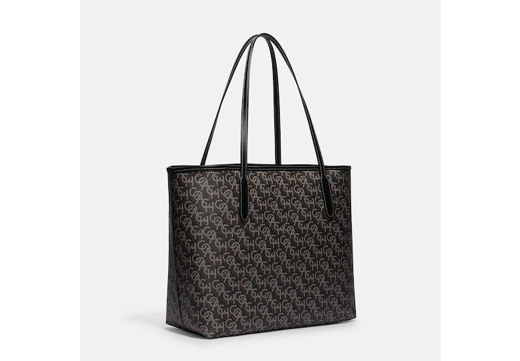 Outlet City Tote With Signature Monogram Print