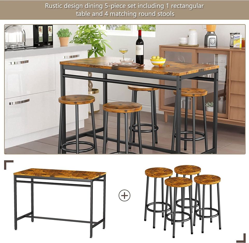 MIERES Bar Table and Chairs Set