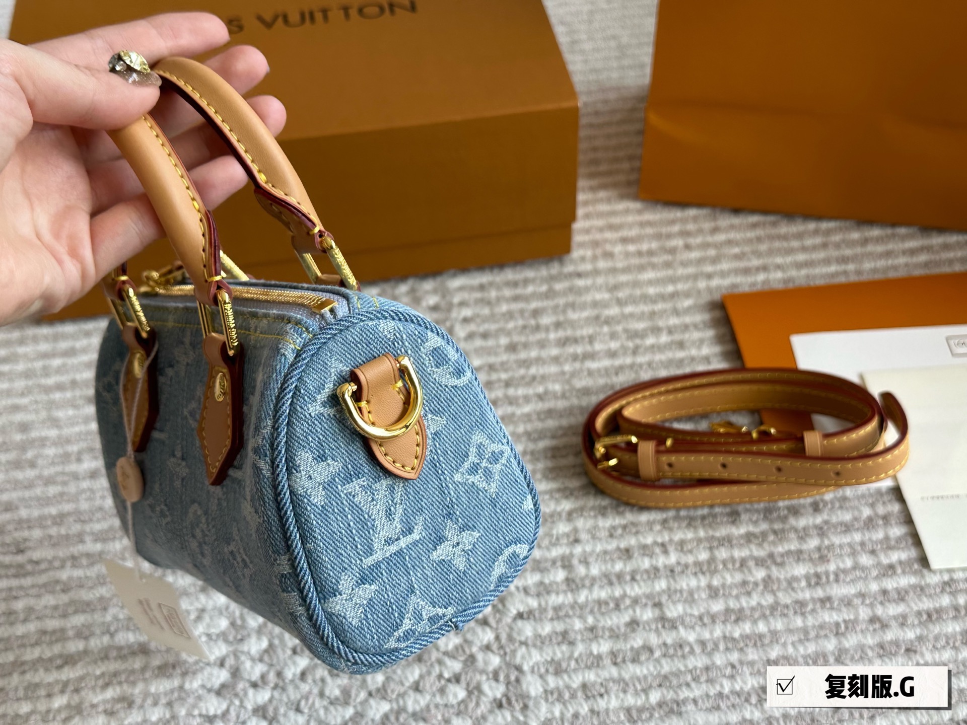 Louis Vuitton vintage Tannin nano speedy bag