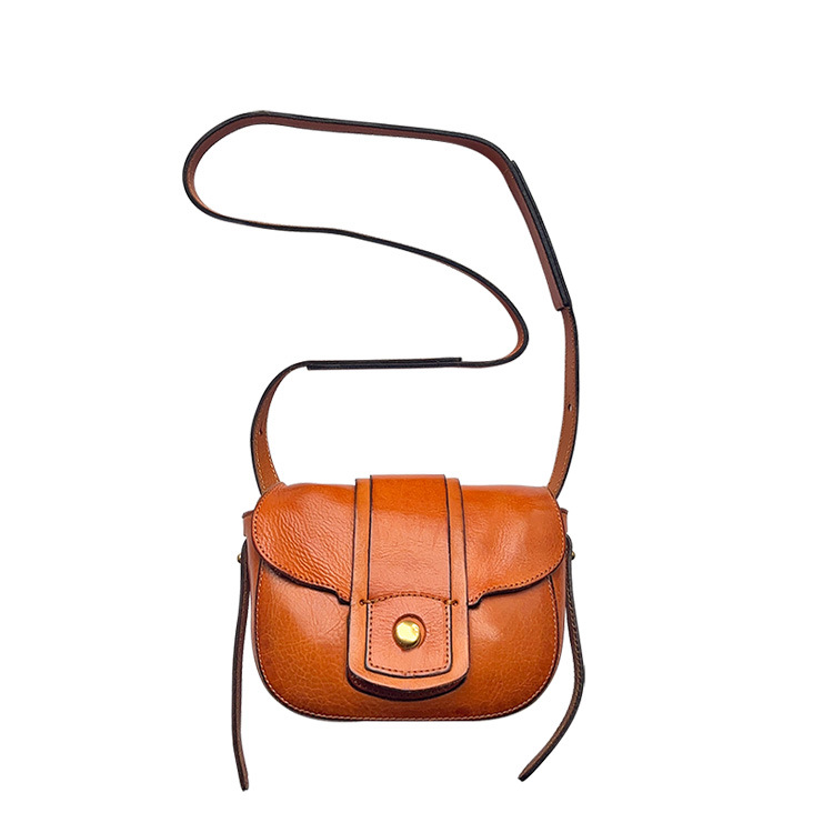 Vintage Leather Saddle Bag