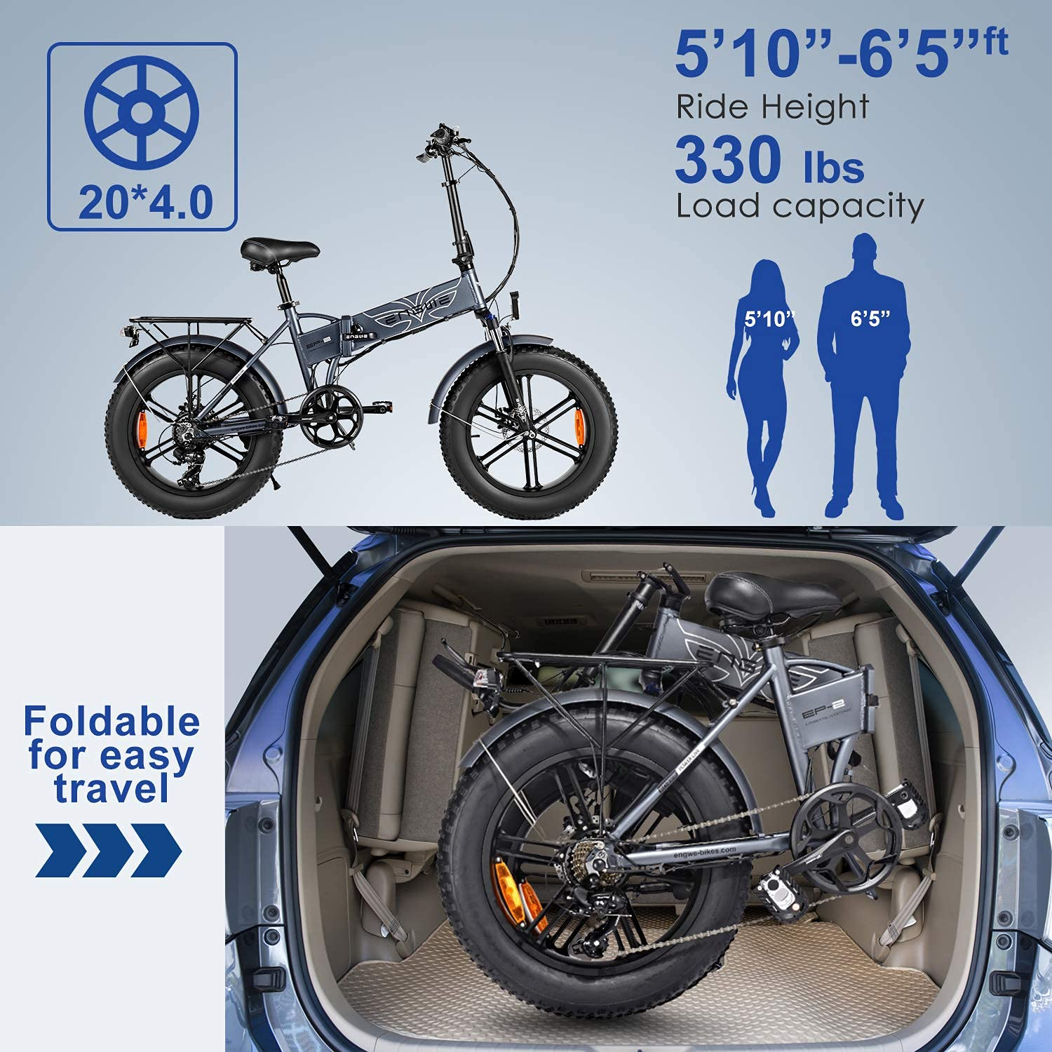 750W Folding Electric Bike for Adults 20