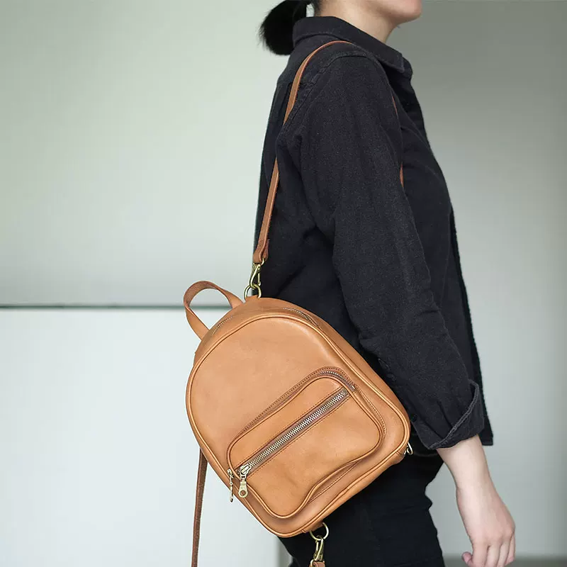 Women's square casual small backpack