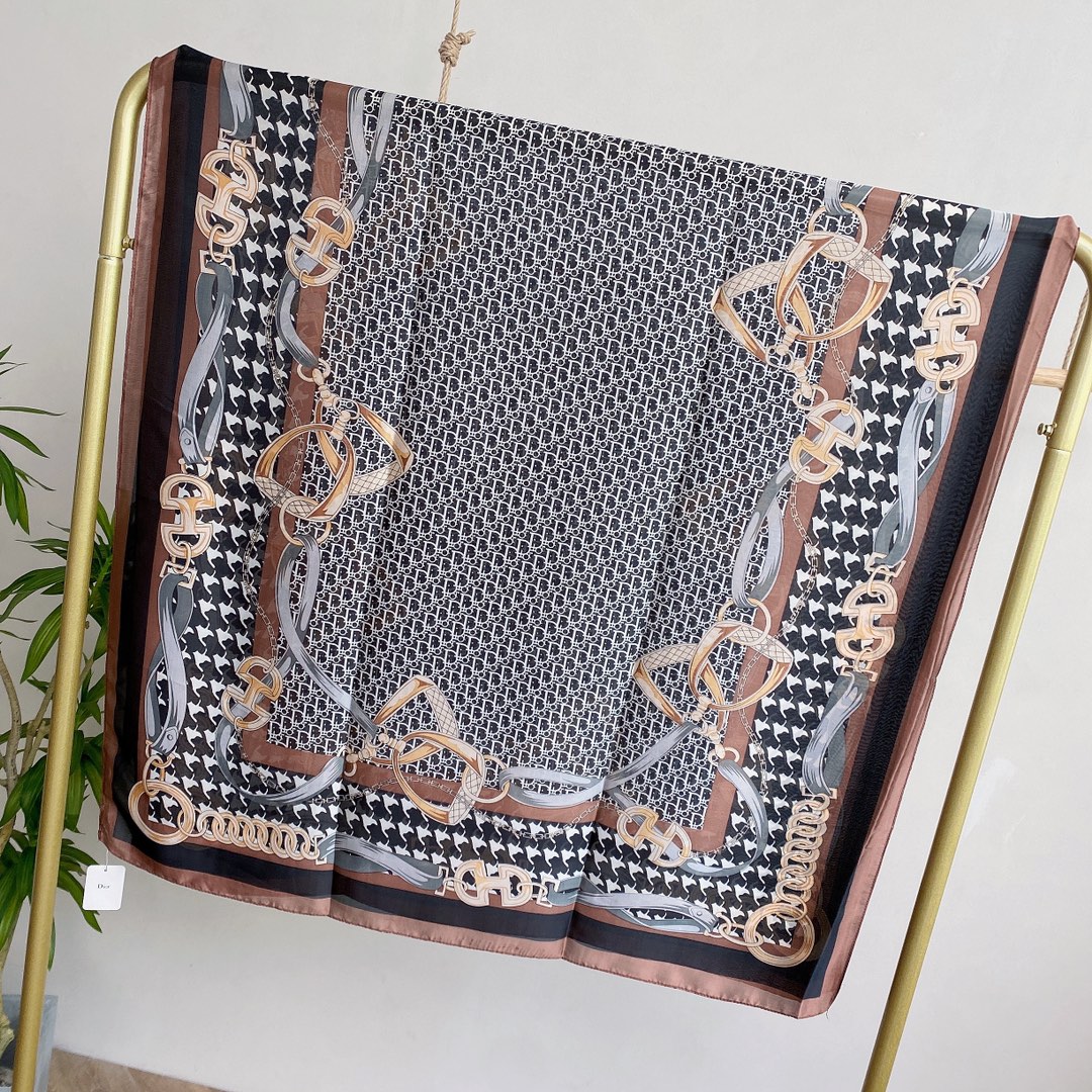Dior Chain Print Scarf Pink 90 x 180 cm product images