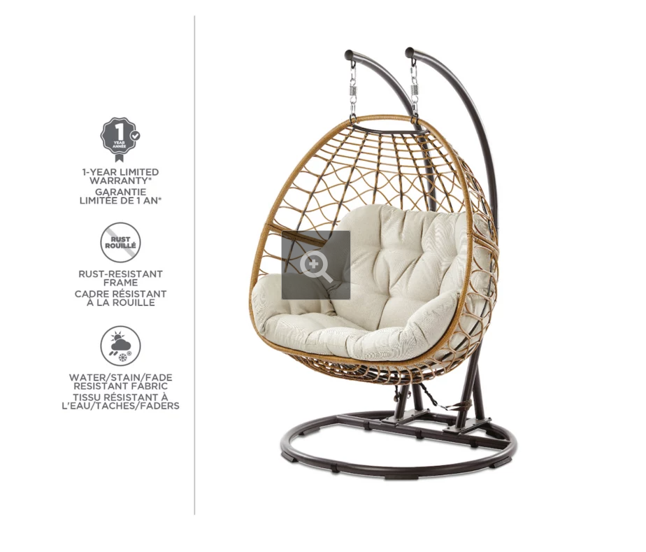Double Egg Chair with Stand
