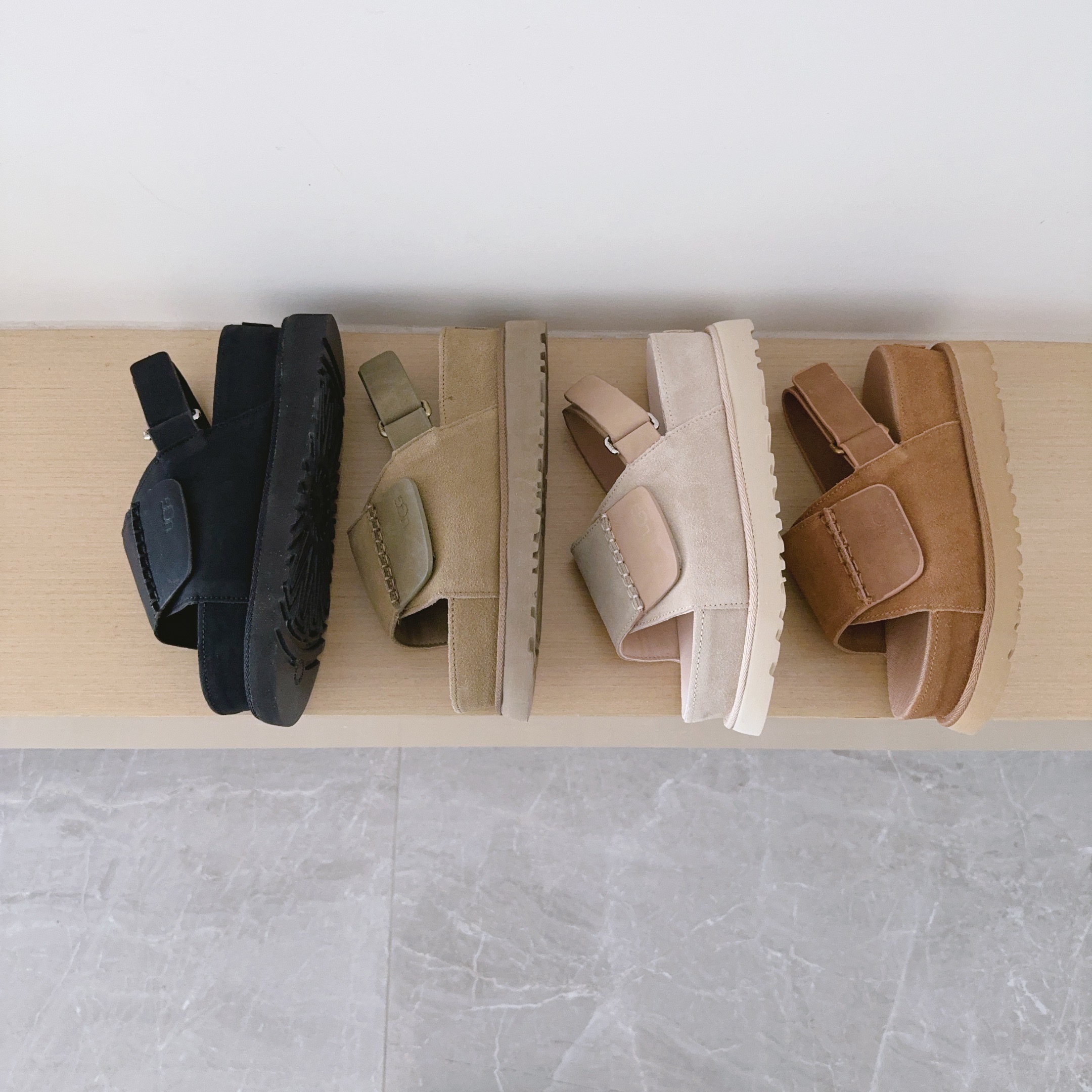 Wide Hook-And-Loop Backstrap Sandals
