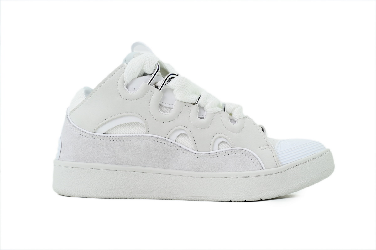Lanvin Curb Sneakers All White