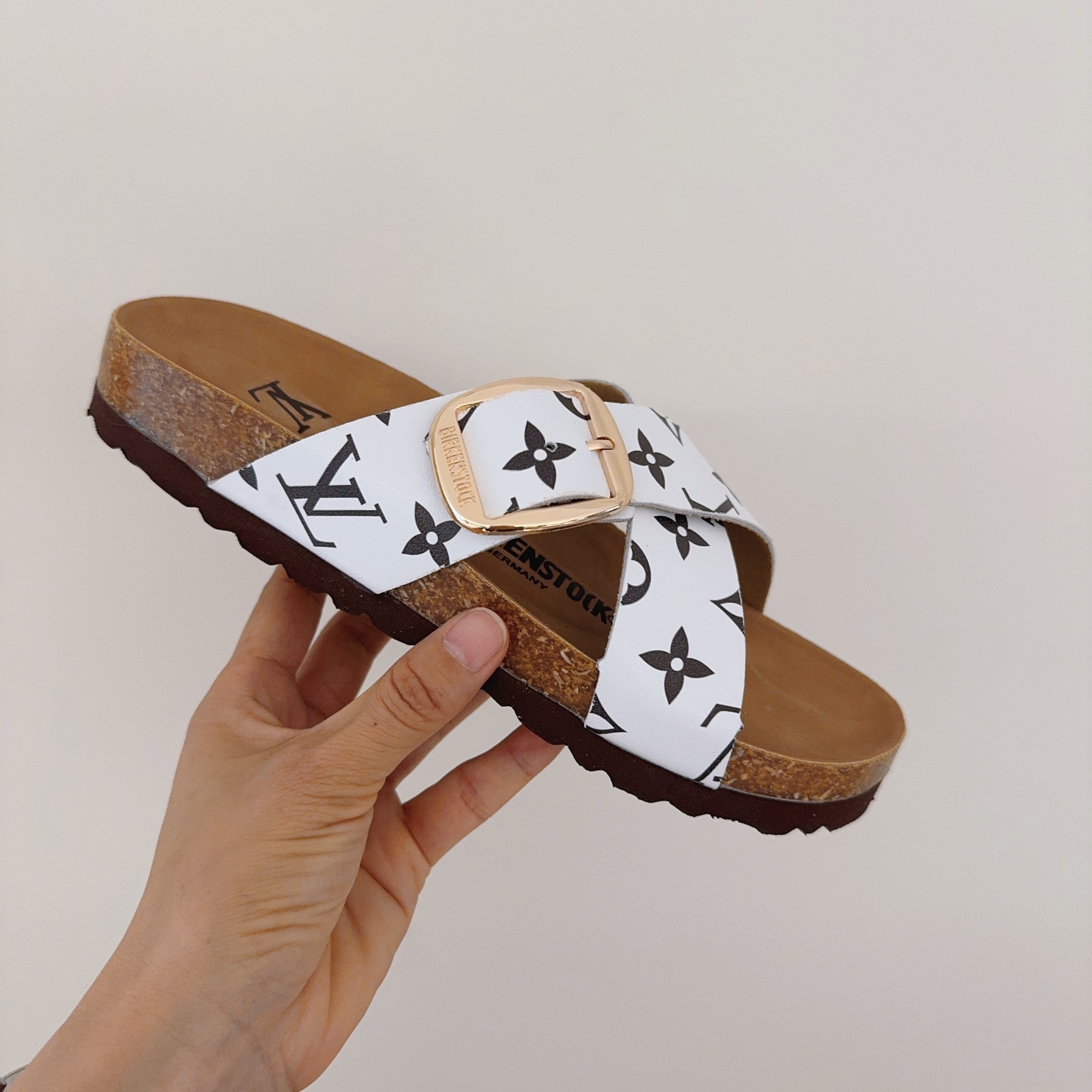Birken-Style Cross-Strap Sandals