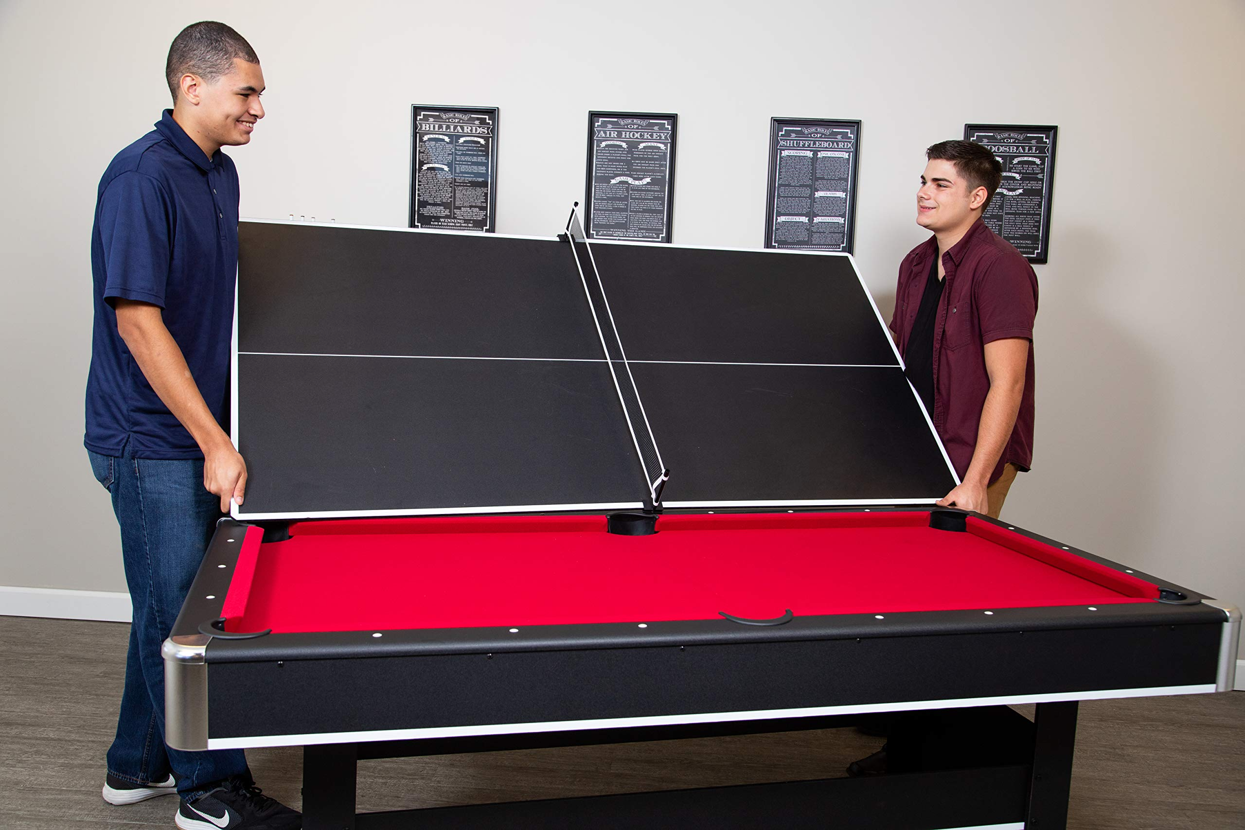 6-Ft Pool & Table Tennis Multigame Table for Family Recreation