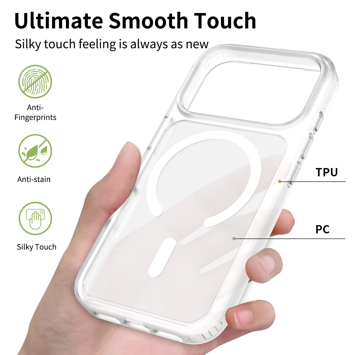 iPhone 18 Pro Protective Case Magnetic - back view