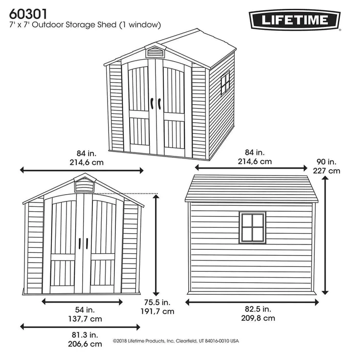 Lifetime 7x7 ft Storage Shed