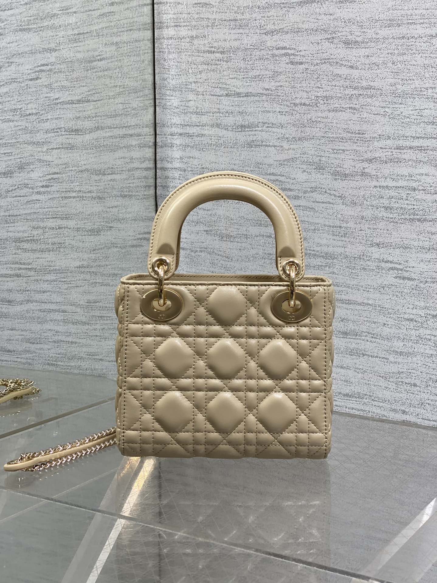 Dior Lady Mini Silver Bag