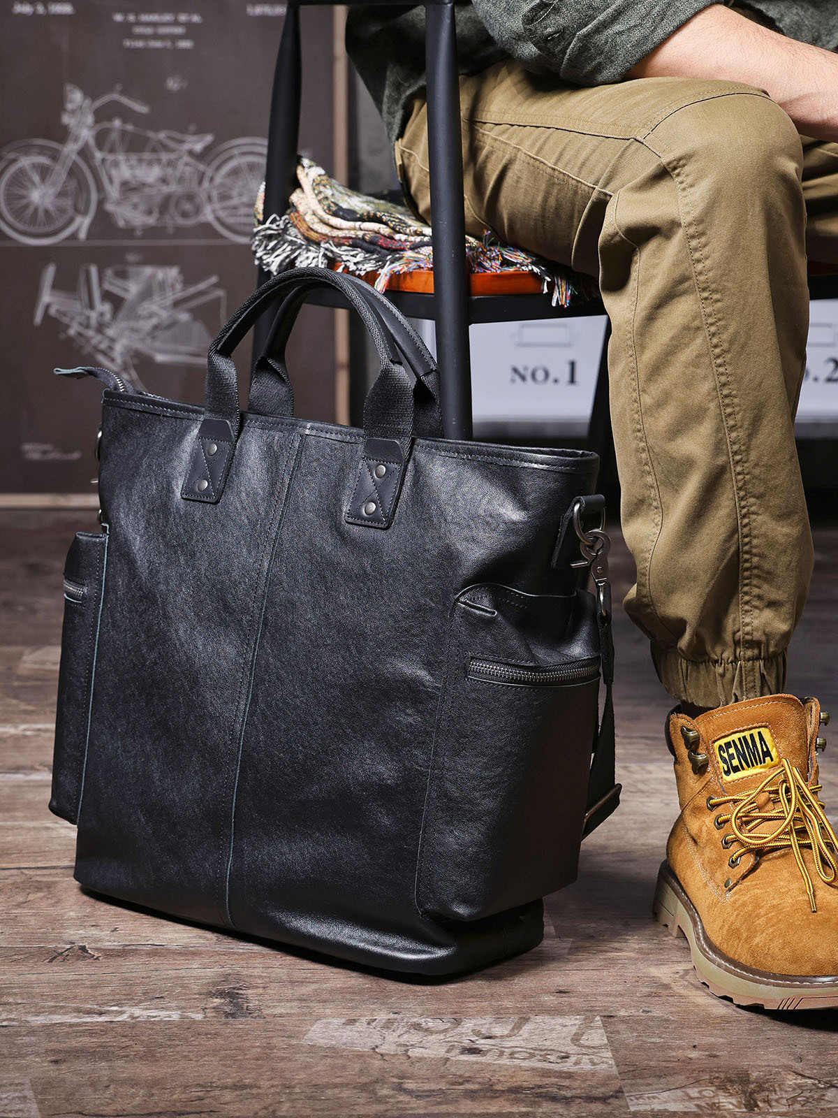 Premium Leather Tote Bag - Handcrafted for the Modern Professional