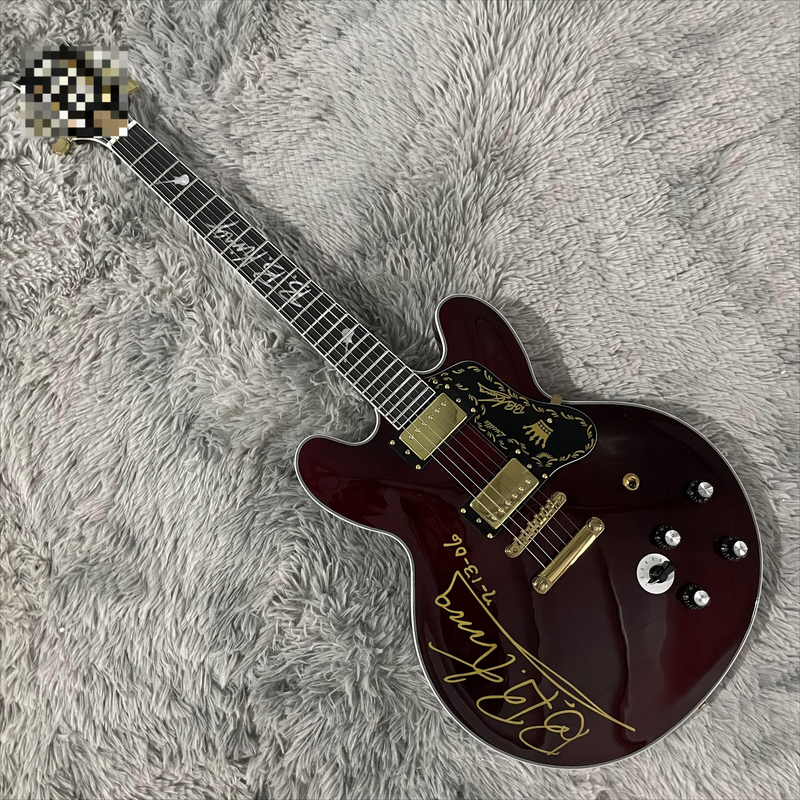 Factory Lucille BB.King Wine Red Electric Guitar HH Pickups Mahogany Neck Top