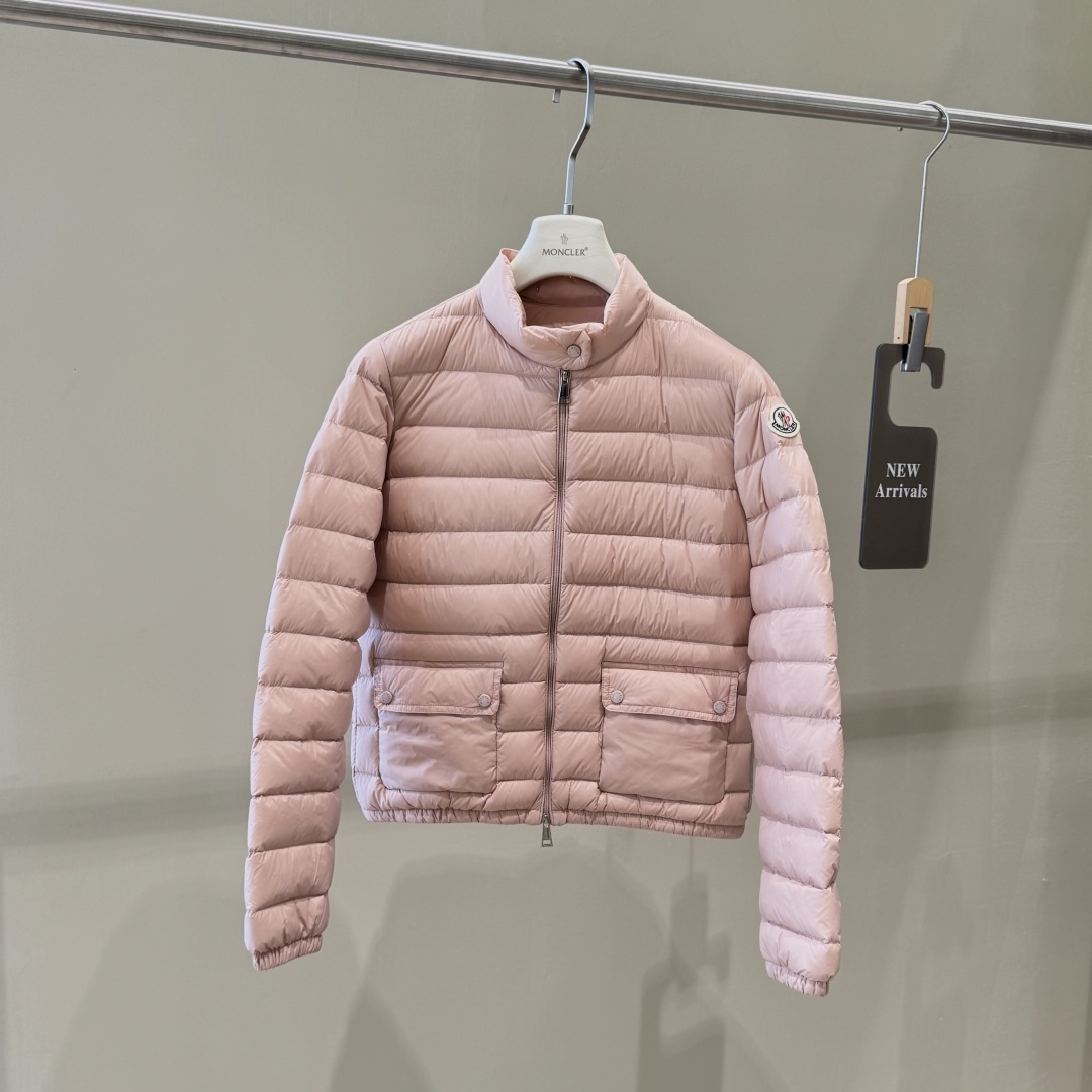 Moncler Lans Short Stand Collar Down Jacket for Women
