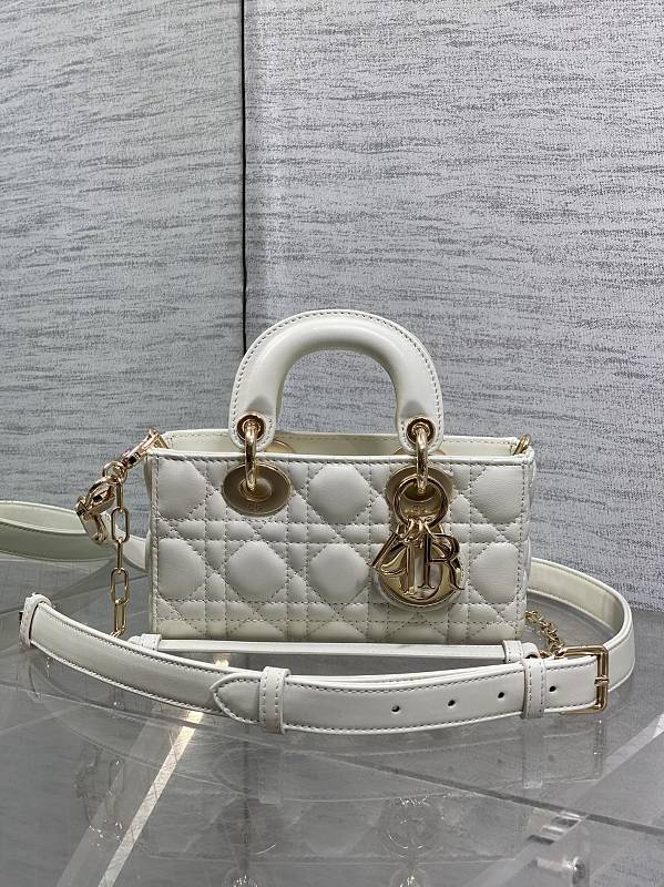 Dior Lady Dior Mini Bag White