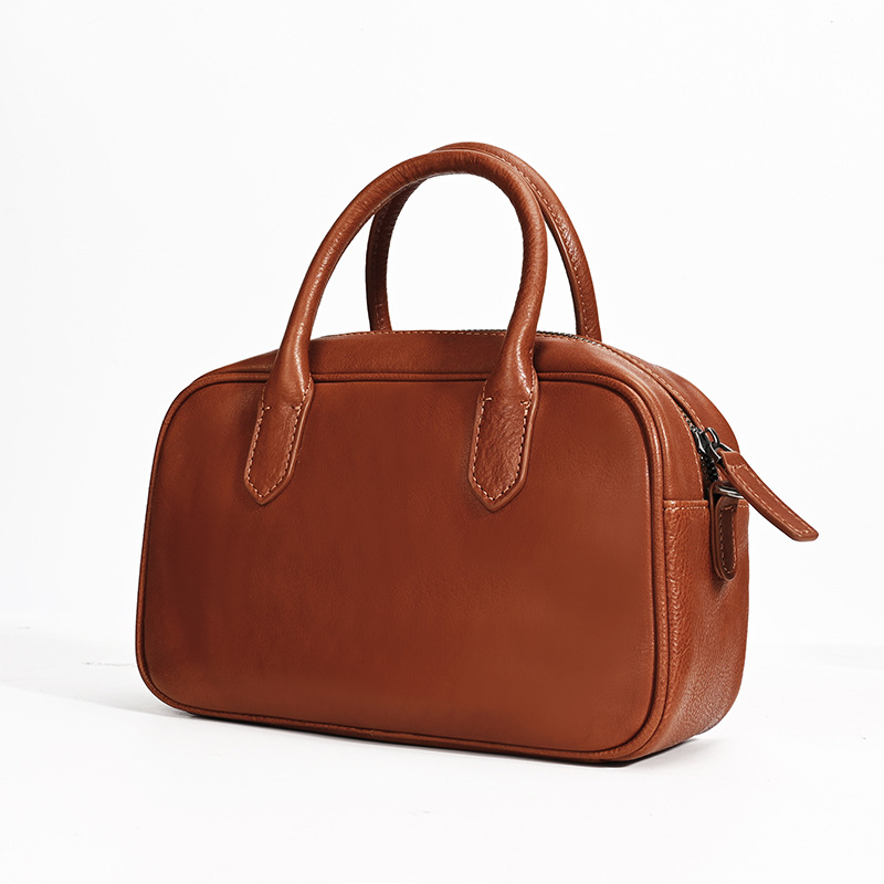 Vintage Cognac Leather Satchel Bag
