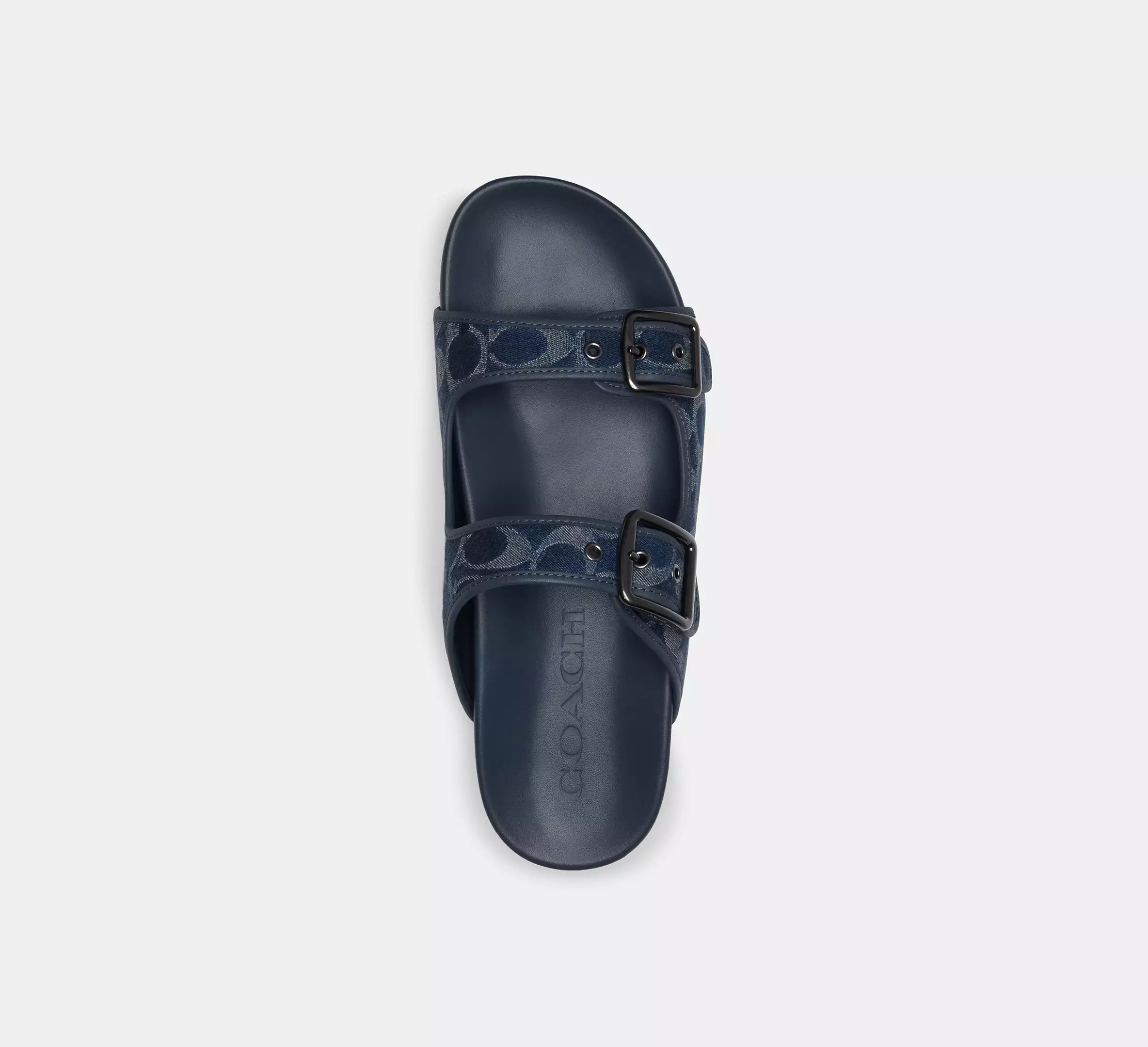 COAthtCH Buckle Strap Sandal In Signature Denim