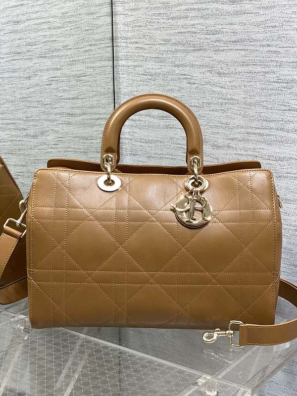 Lady Dior Handbag Large Tan Cannage