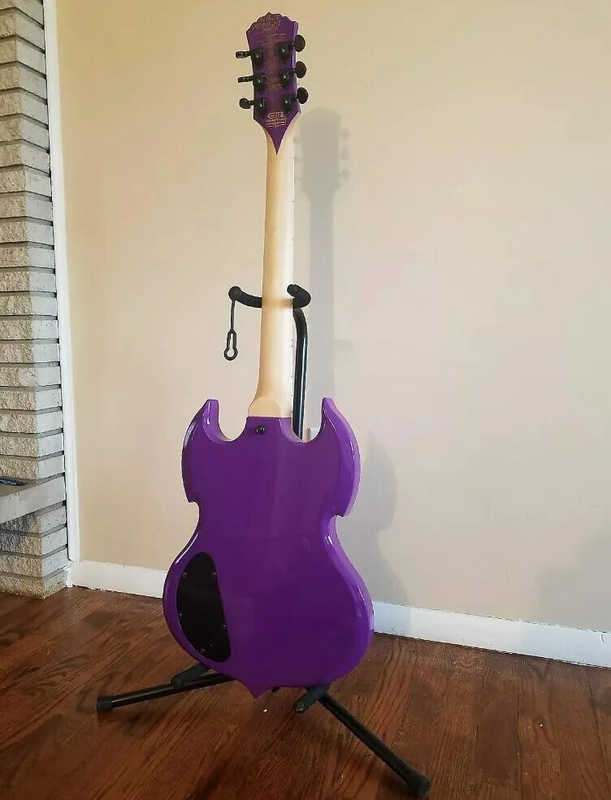 Wylde Audio Purple Barbarian Black Bullseye SG Electric Guitar Large Block Inlay