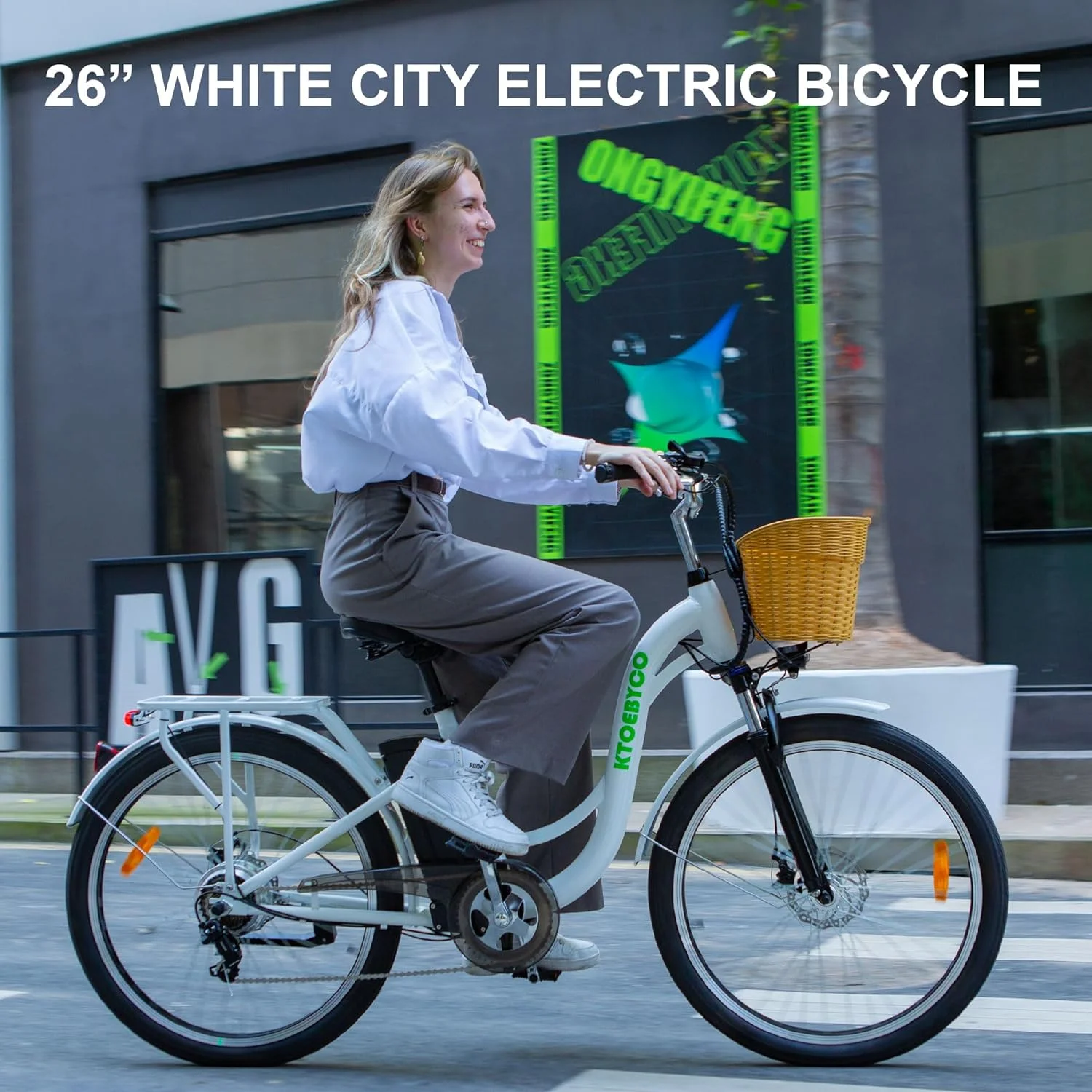 Gpower 22in Electric City Bike, 750W Peak, 48V