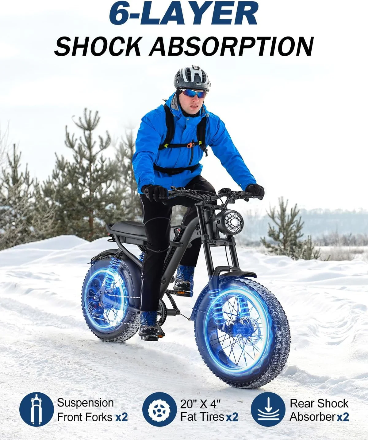 Riding'times Z8 20in Fat Tire Electric Bike, 1500W, 16Ah