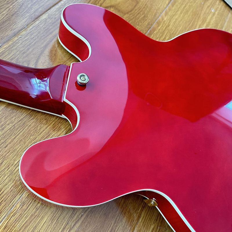 Factory Top Red Electric Guitar Gold Hardware, Black Fingerboard 2H Pickups