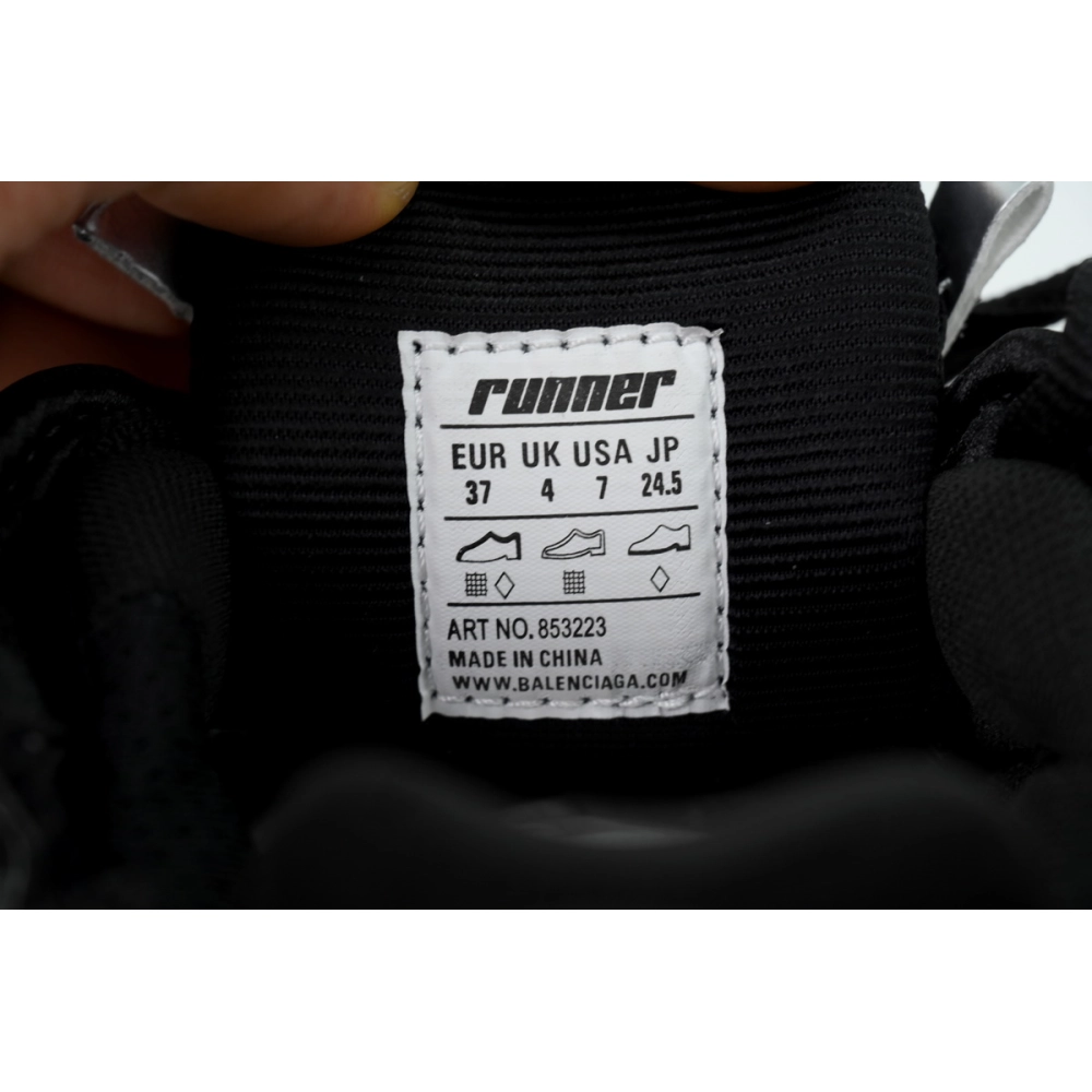 Balenciaga Runner Black Silver 853223 WRNLD 1125（LED） - ogsneaker
