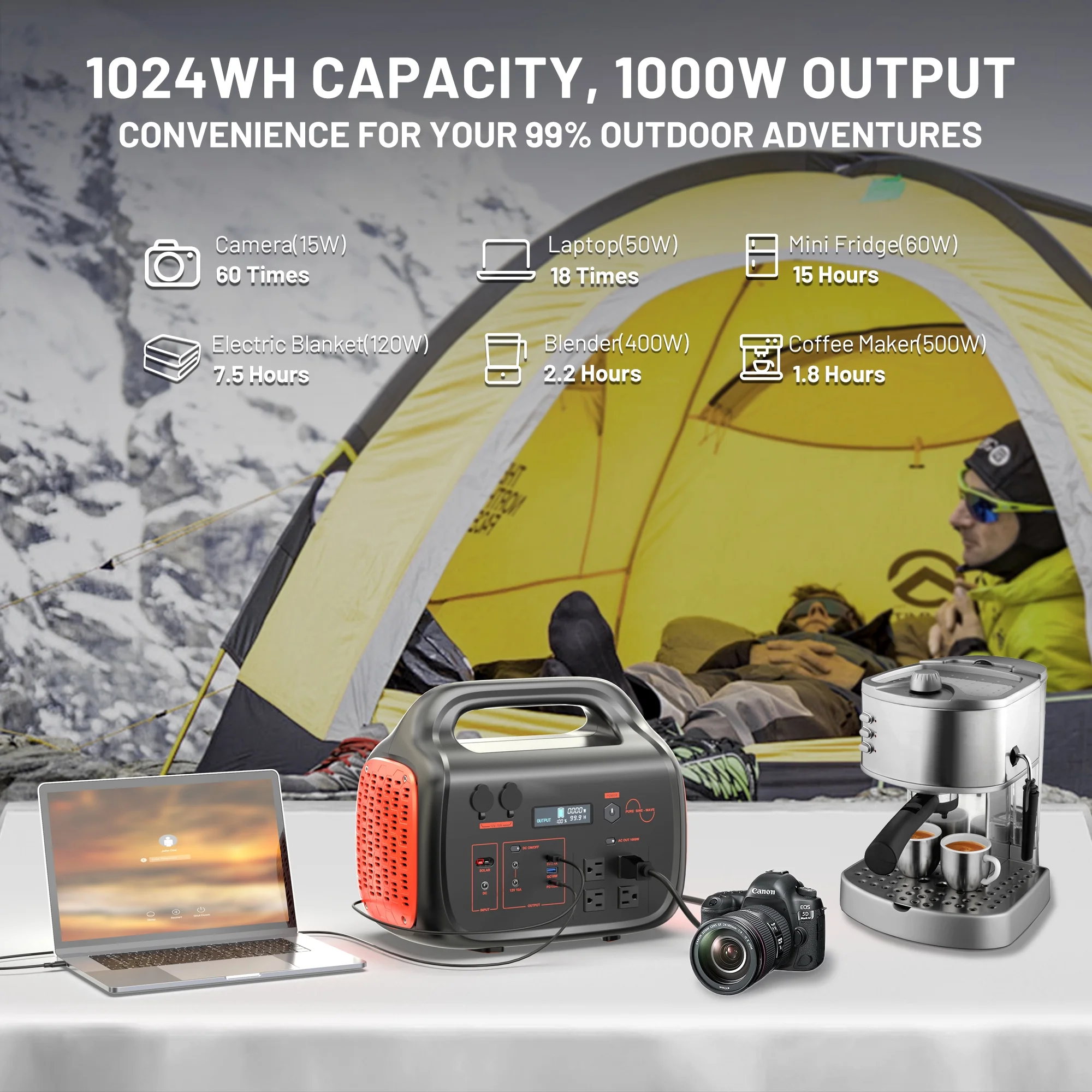 EchoNexus 1000W Portable Power Station