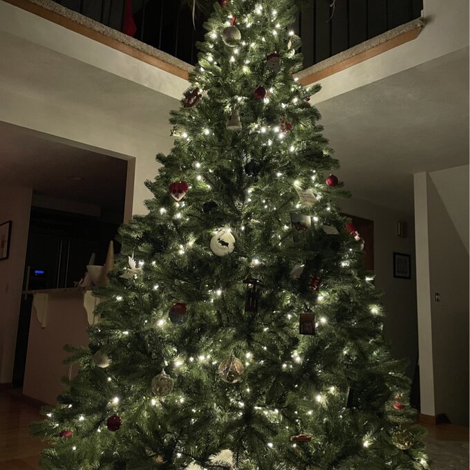 Omusa Lighted Artificial Fir Christmas Tree