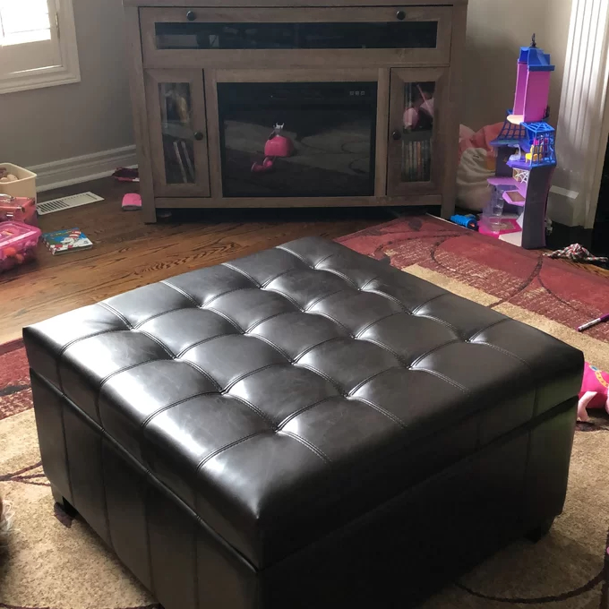 Francisville Vegan Leather Ottoman