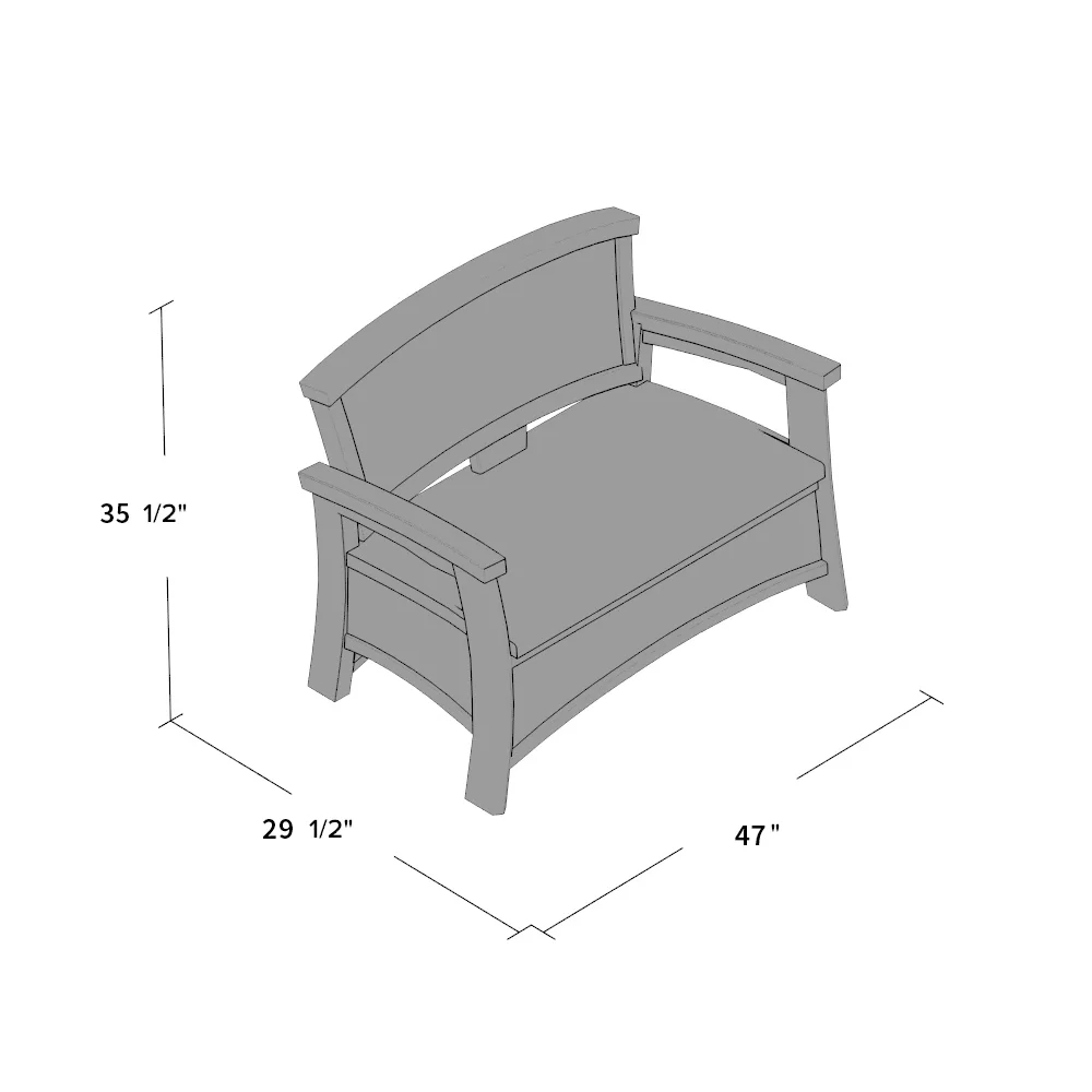 Outdoor Elements Storage Bench