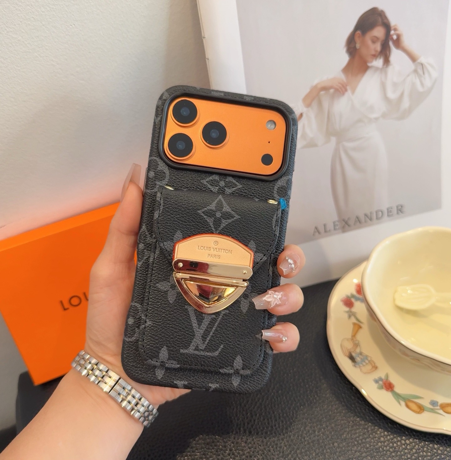 LV Classic Monogram Card Holder Phone Case