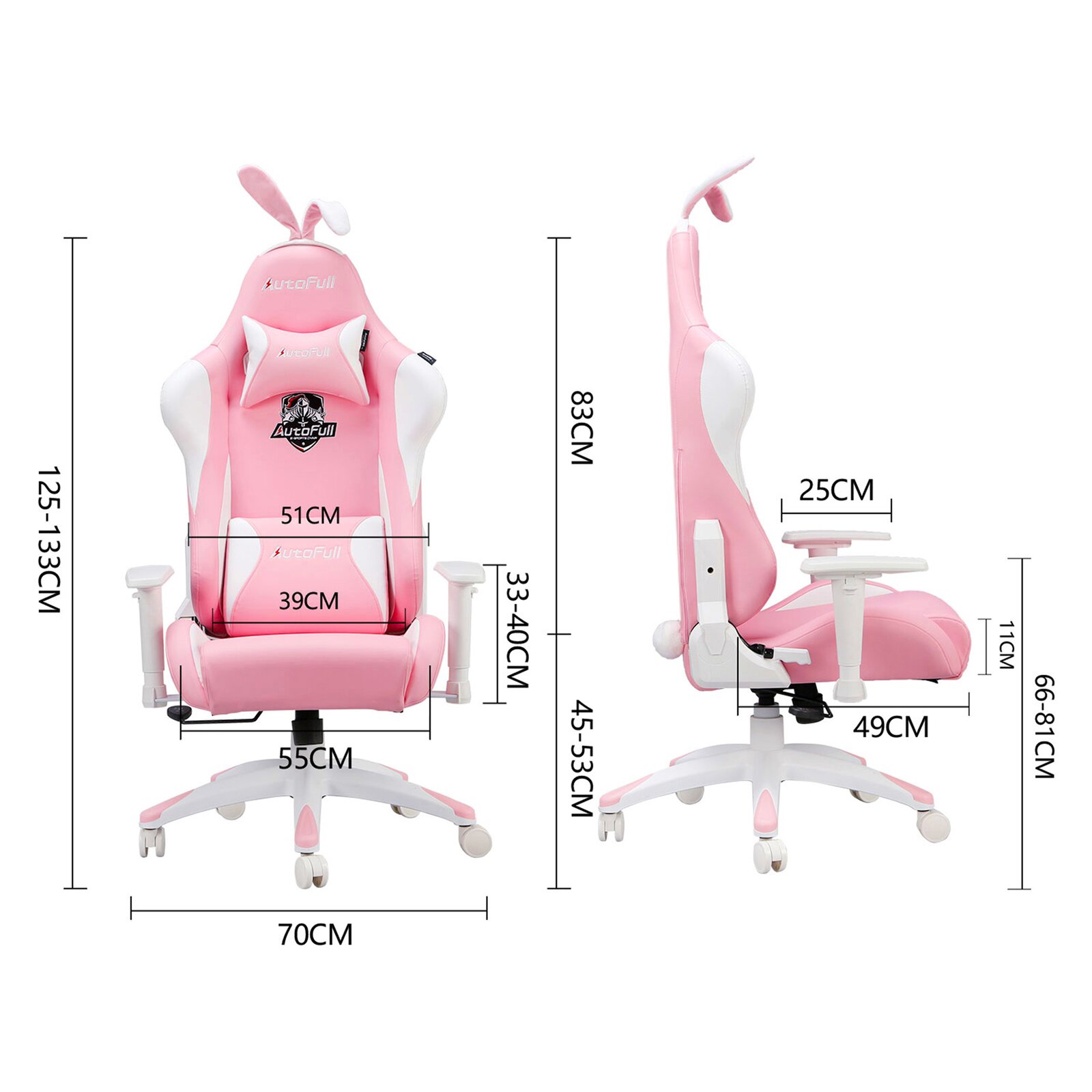 Racing Game Chair Autofull Adjustable Reclining Ergonomic