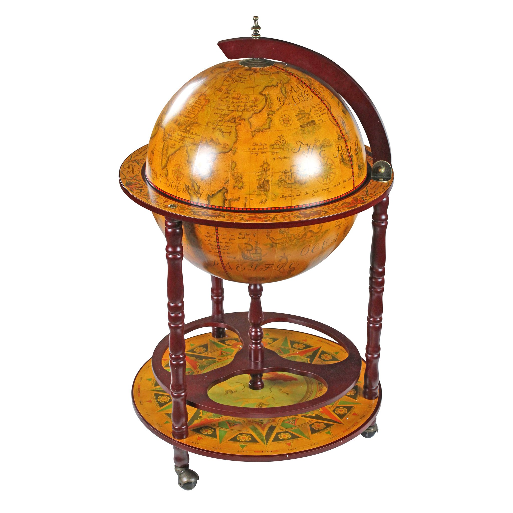 Design Toscano Sixteenth-Century Italian Replica Globe Bar Cart