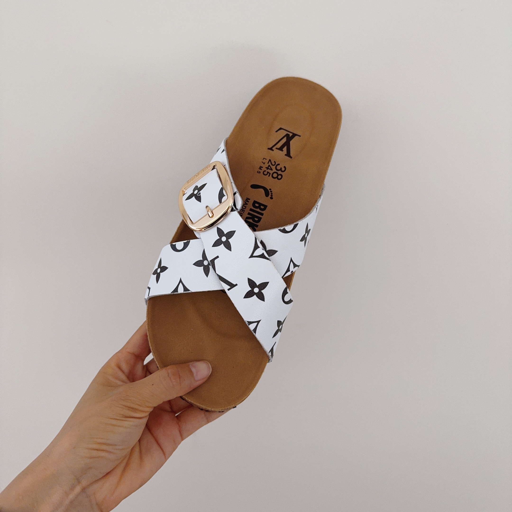Birken-Style Cross-Strap Sandals