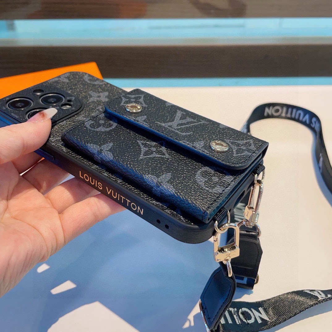 LV Classic Monogram Crossbody Card Holder Phone Case